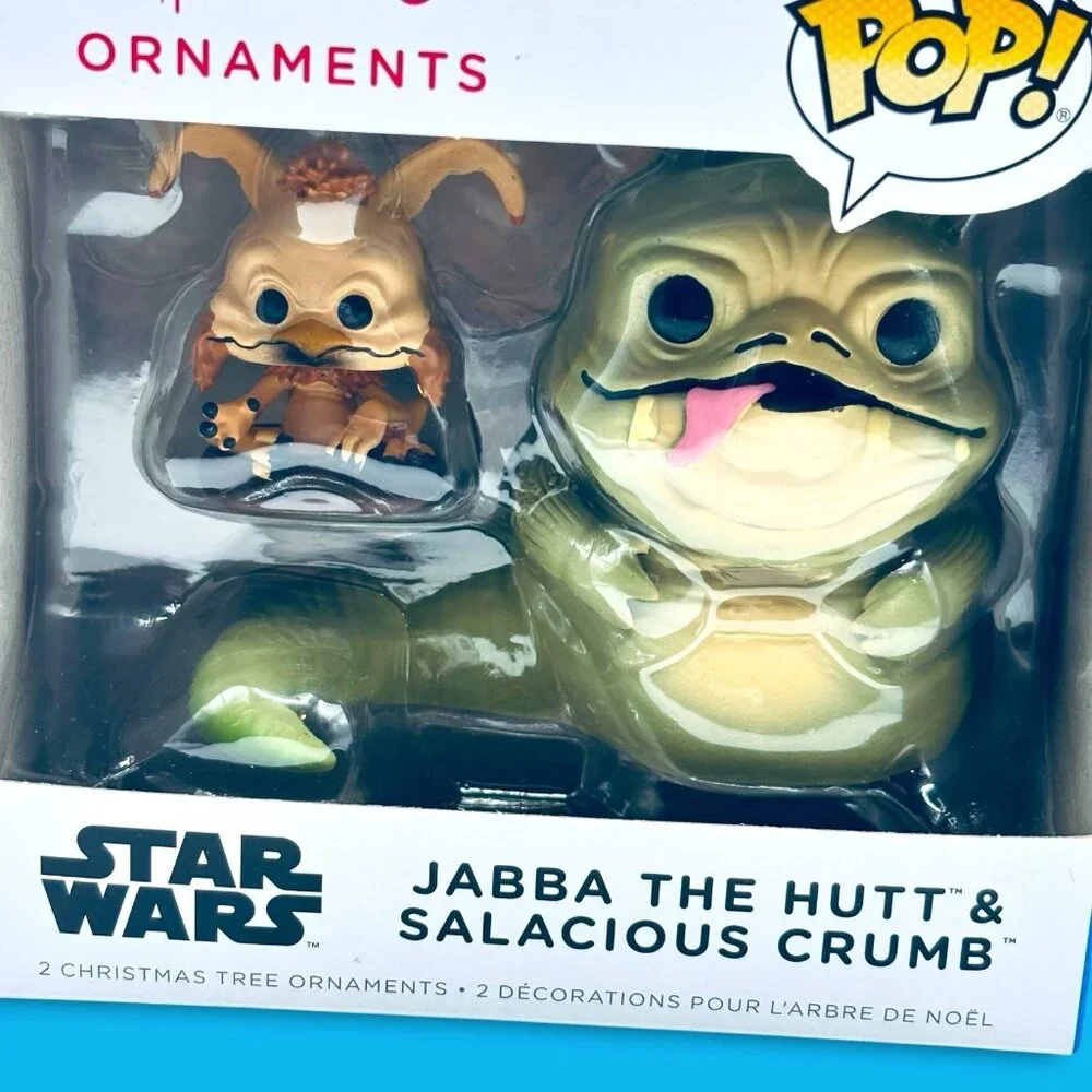 Hallmark Funko Pop Star Wars Jabba the Hutt & Salacious Crumb Christmas Ornament